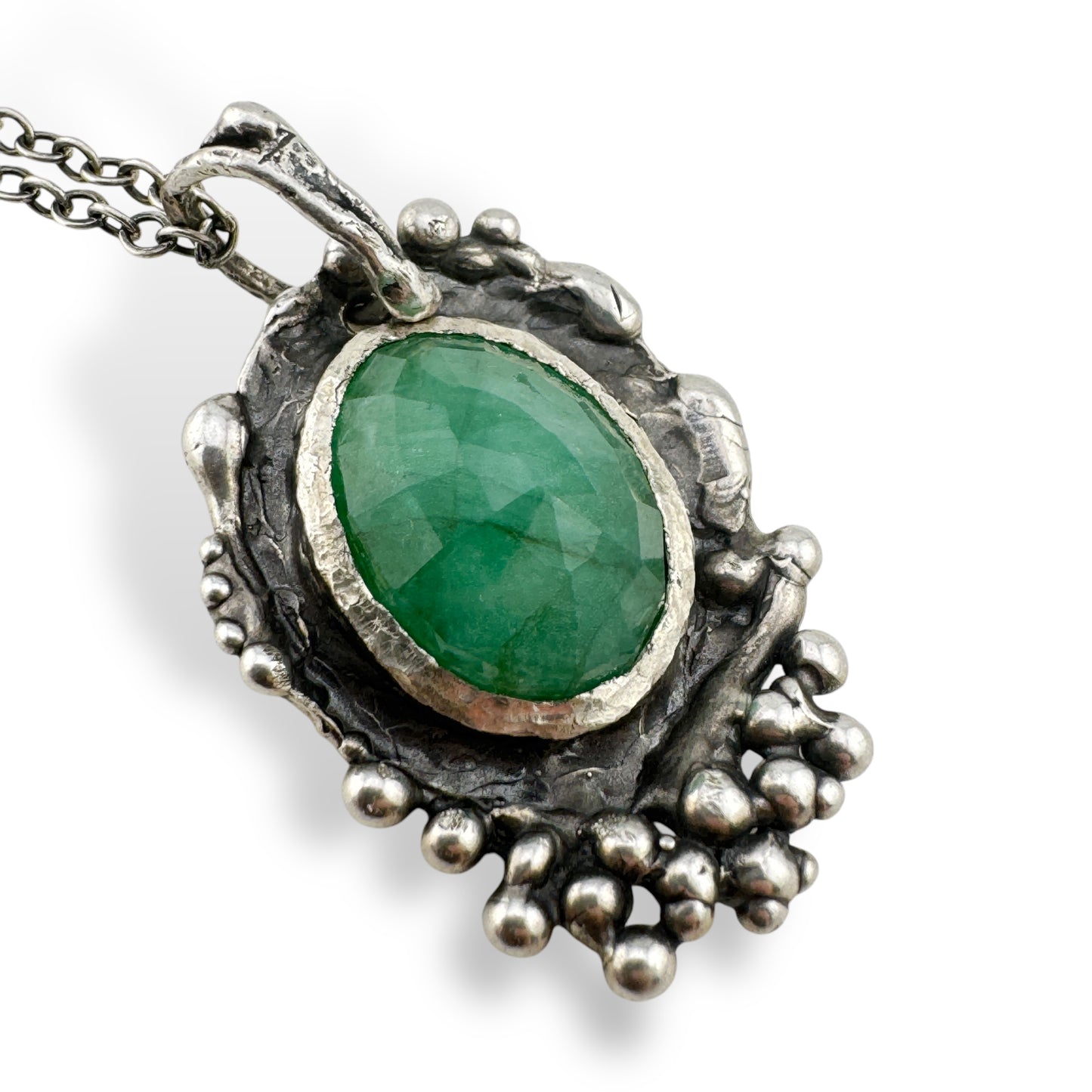 Raw Emerald Necklace