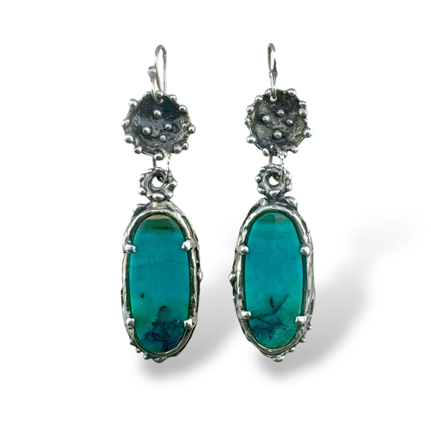 Opalized Petrified Wood Earrings