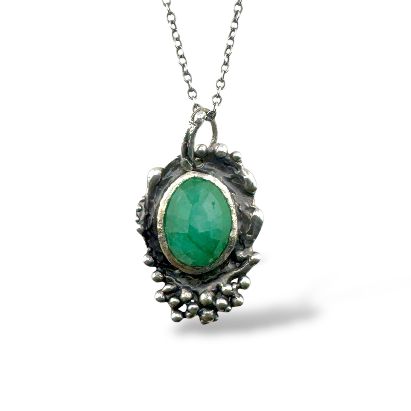Raw Emerald Necklace