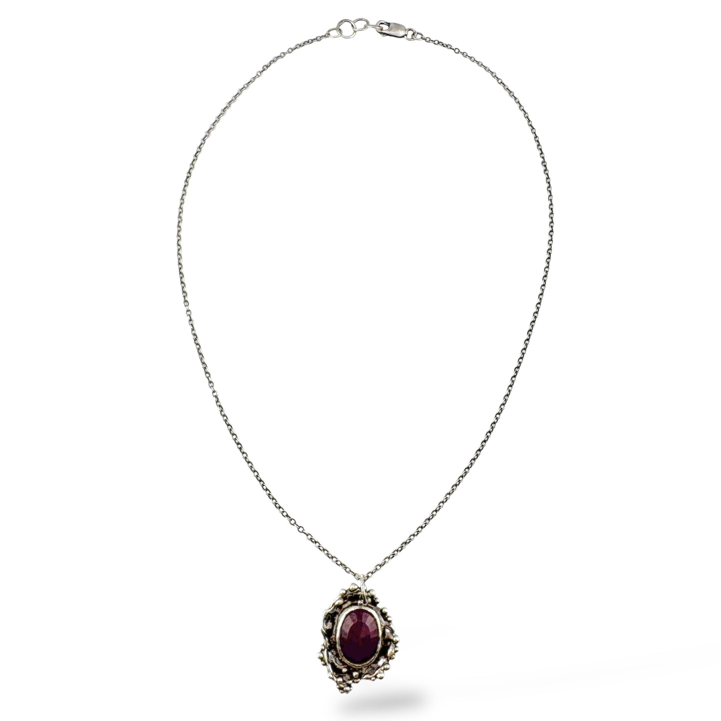 Raw Ruby Necklace