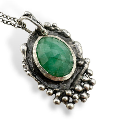 Raw Emerald Necklace