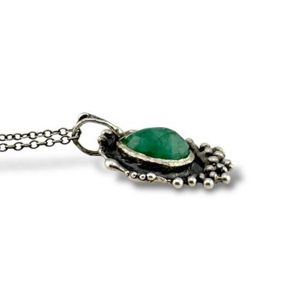 Raw Emerald Necklace