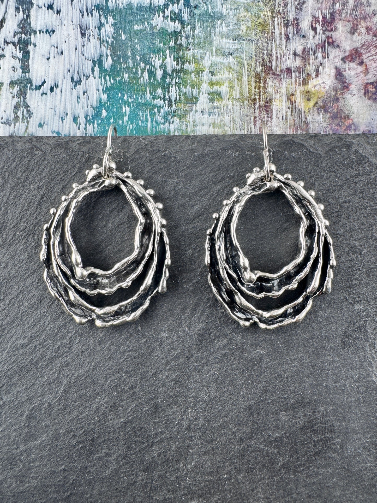 Double tear Earrings