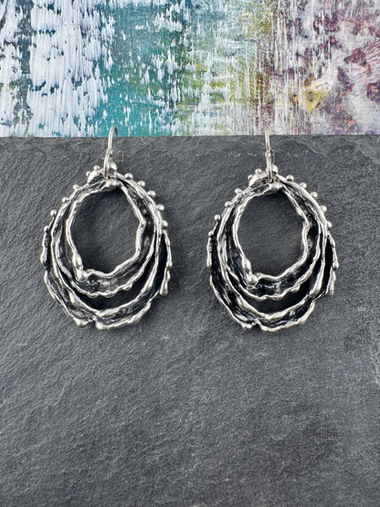 Double tear Earrings