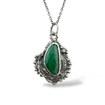 Raw Emerald Necklace