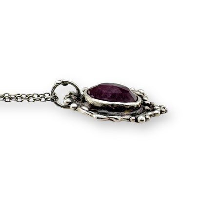 Raw Ruby Necklace