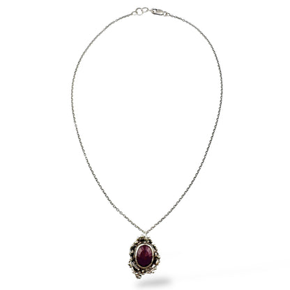 Raw Ruby Necklace